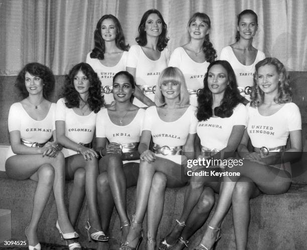 The ten finalists who will compete for the title of Miss World 1979 at the Royal Albert Hall in London. From left to right, they are Carter Wilson ,...