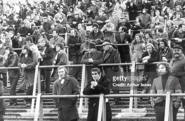 Arsenal fans on the terraces at Highbury for a game against Burnley.