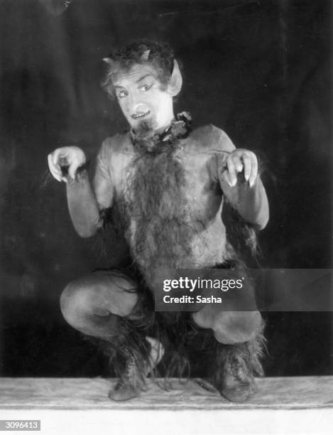 Film and stage actor Hay Petrie as 'Puck' in the Drury Lane Theatre production of Shakespeare's 'A Midsummer Night's Dream'.