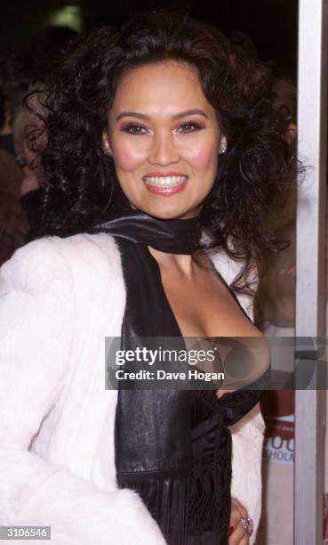 American actress Tia Carrere attends the Europe MTV Music Awards on November 16, 2000 in Stockholm, Sweden.