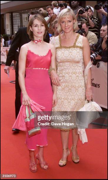British actresses Helen Baxendale and Hermione Morris attend the BAFTA Television Awards held at the Grosvenor House Hotel on Park Lane on May 14,...