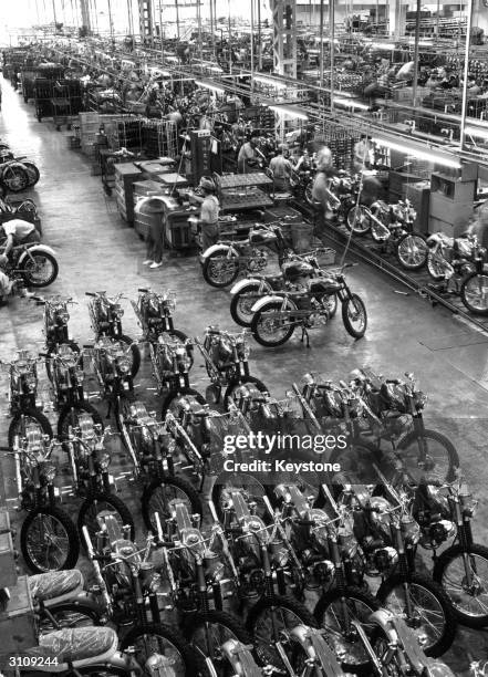 The shop floor of the Yamaha Motor Company in the Hamamatsu factory in Tokyo.