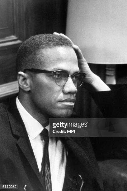 American muslim and civil rights leader Malcolm X , born Malcolm Little he took his new name in 1952 to symbolize the lost surname of his African...