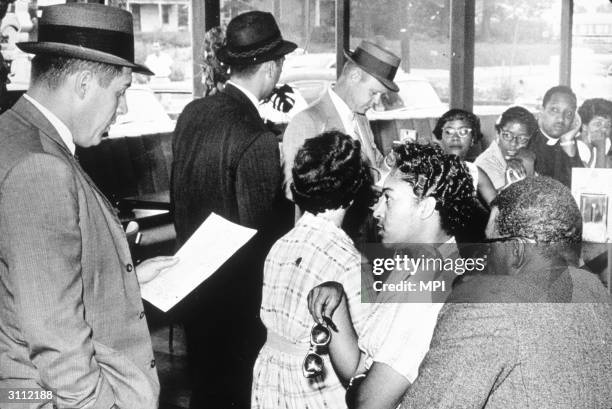 Civil rights protesters during a sit-in at Rockville, Maryland.