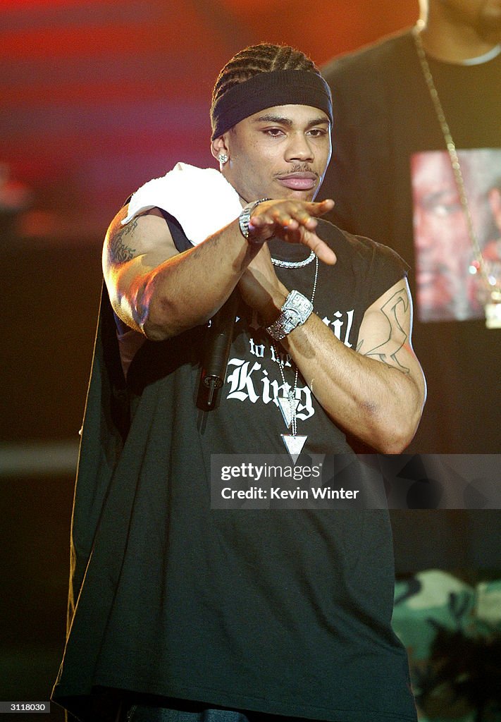 A Train Rappers Rapper Nelly performs at the
