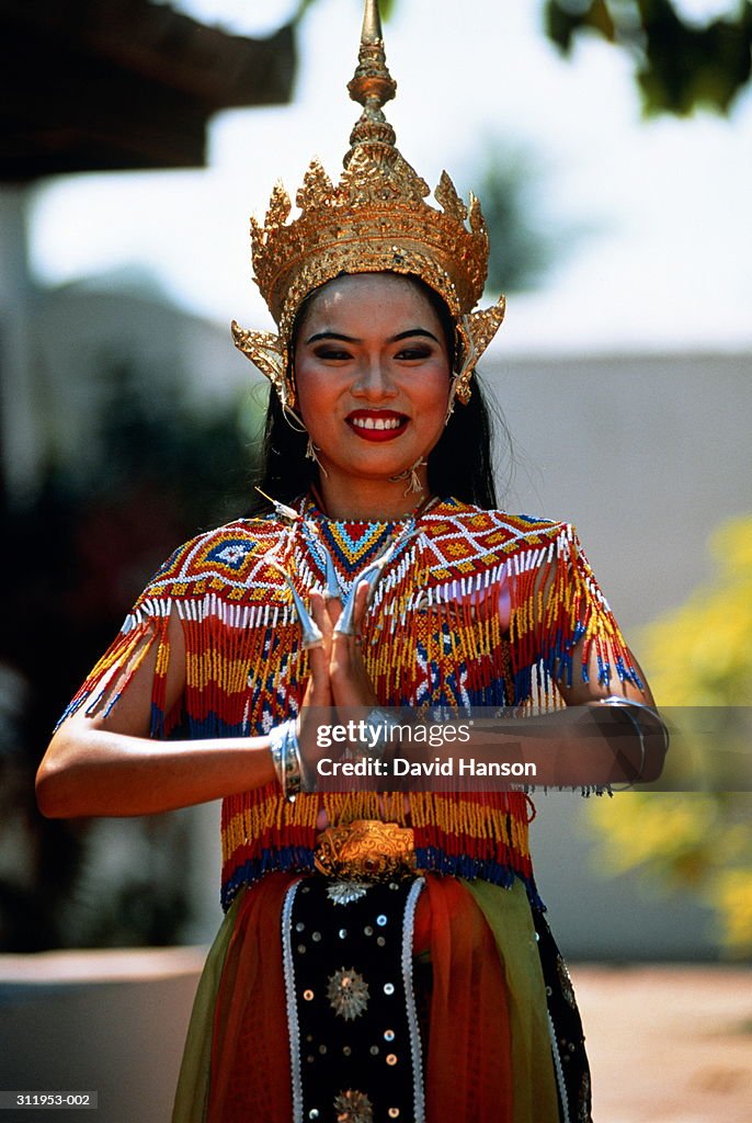 Thailand,Thale Noi village,mahohra dancer in traditional costume