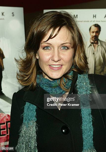 Actress Amy Carlson attends a private screening of "The Ladykillers" on March 22, 2004 at the Landmark Sunshine Cinema, in New York City.