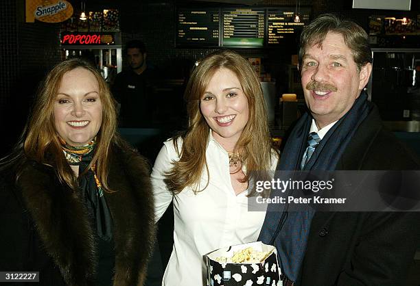 Patty Hearst, Gillian Hearst and Bernard Shaw attend a private screening of "The Ladykillers" on March 22, 2004 at the Landmark Sunshine Cinema, in...