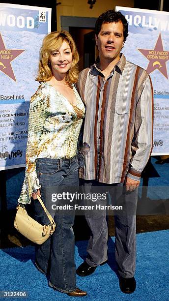 Actress Sharon Lawrence and Husband Dr.Tom Apostle attends the Hollywood Ocean Night presented by Shifting Baselines and sponsored by the World...