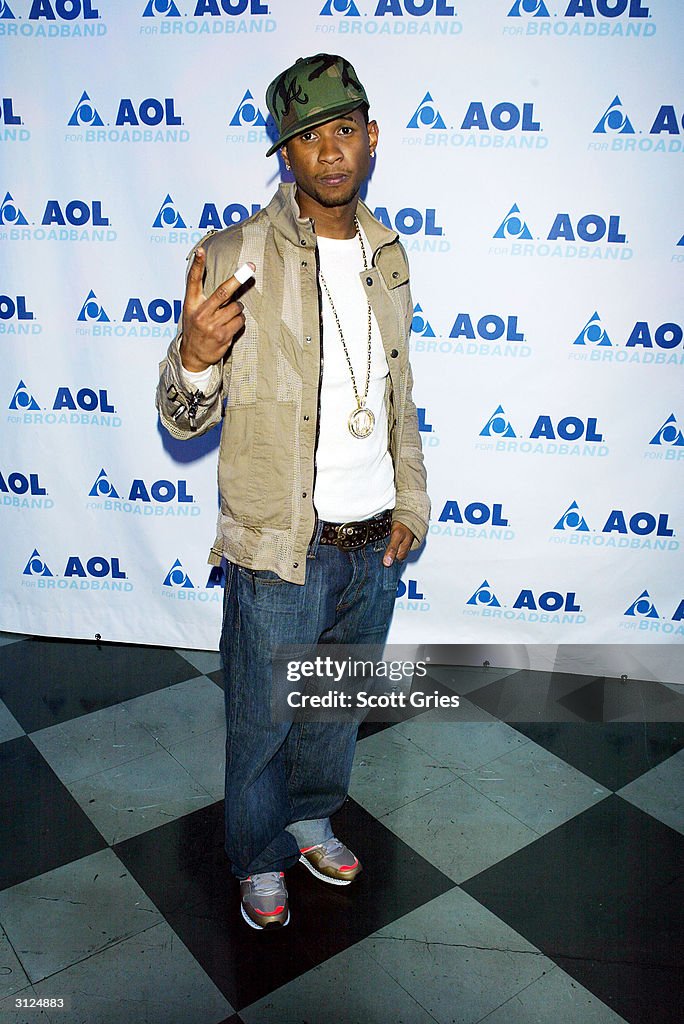 Usher Celebrates Album Release With AOL In New York