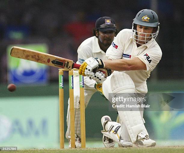 Adam Gilchrist of Australia in action during day one of the Third Test between Australia and Sri Lanka played at the Singhalese Sports Club on March...