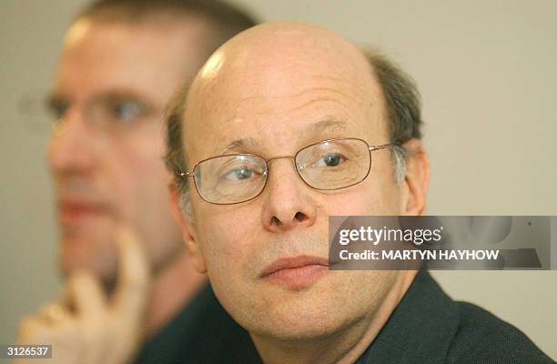 Michael Ratner, a US Military Defence Lawyer and one of the counsel in the US Supreme Court, listens during a press conference concerning the...