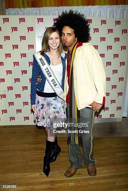 Del and Miss Teen USA Tami Farrell arrive at the 5th Annual YM MTV Issue party at Spirit March 24, 2004 in New York City.