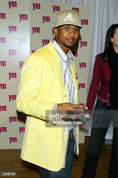 Usher arrives at the 5th Annual YM MTV Issue party at Spirit March 24, 2004 in New York City.