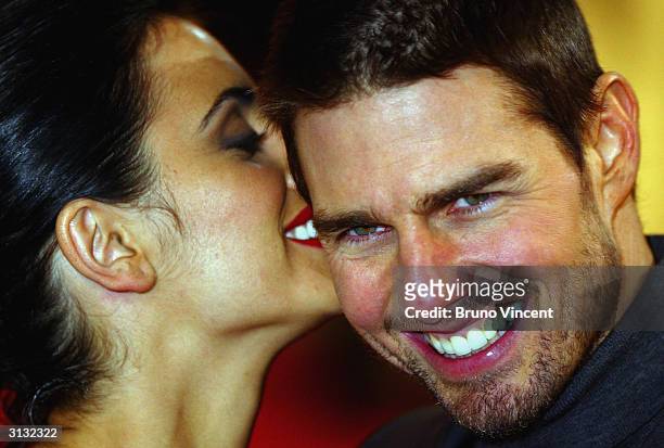Tom Cruise and Penelope Cruz arrive for the UK Premiere of "The Last Samurai" at the Odeon, Leicester Square on January 6, 2004 in London. It was...