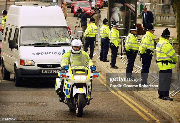 Maxine Carr, who was jailed for lying to police during the Soham murders investigation, arrives March 26, 2004 before the Peterborough magistrates...