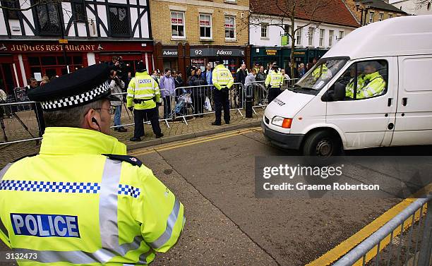 Maxine Carr, who was jailed for lying to police during the Soham murders investigation, leaves March 26, 2004 Peterborough magistrates court on a...