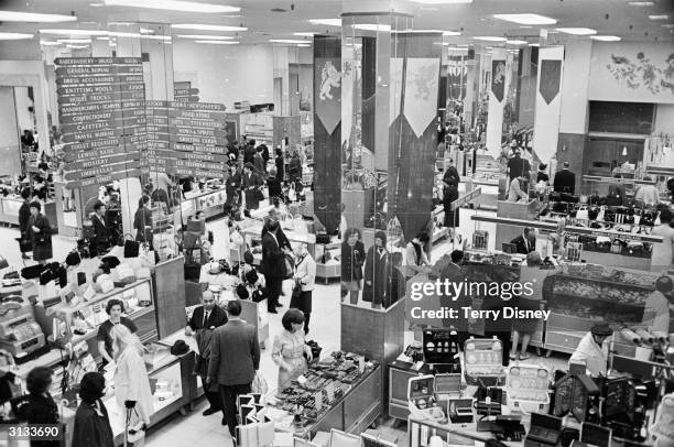 The shop floor of Selfridges, the famous London department store.