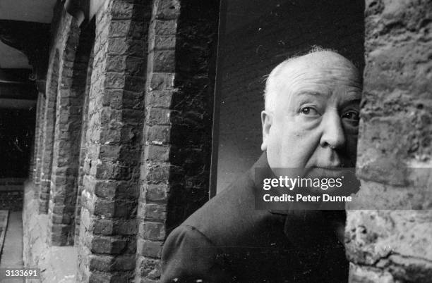 British film director Alfred Hitchcock in Cambridge.