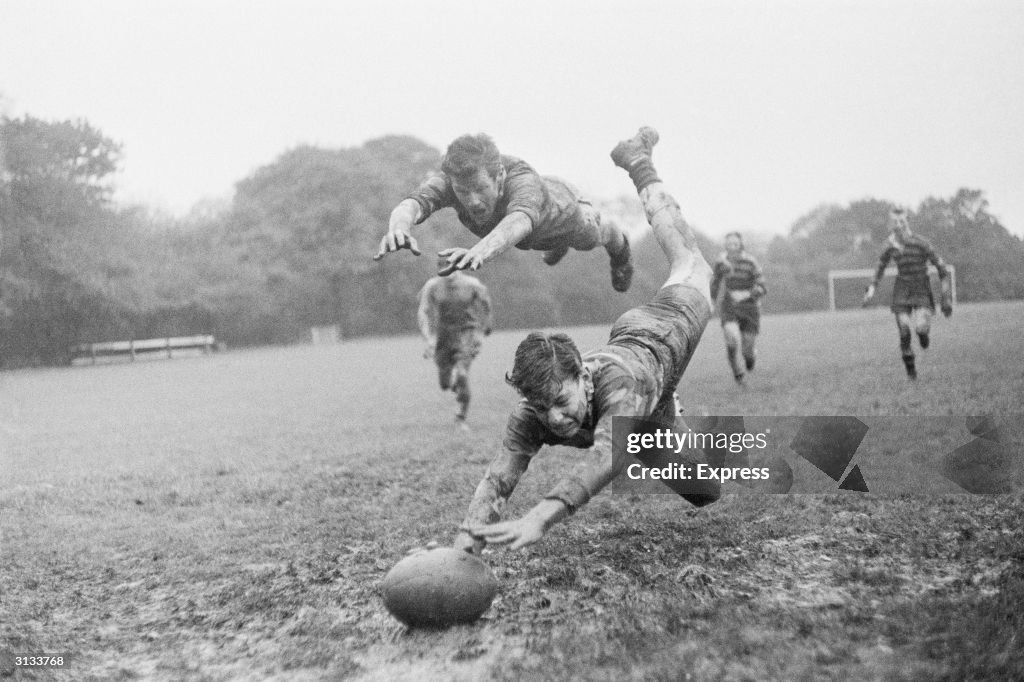 Leaping Trys Rugby A young rugby player scoring a dramatic try during a local final. News ...
