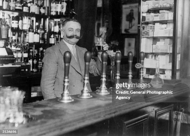 Victor Berlemont, a French publican working in an establishment of London's Soho.