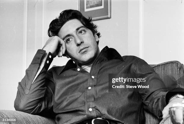 American actor, Al Pacino, in London. After making his name in The Godfather and Serpico, he was finally awarded an Best Actor Oscar for his role in...