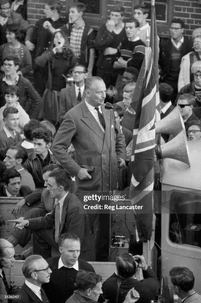 Mosley Rally Sir Oswald Mosley , founder of the British Union of Fascists, drives ...