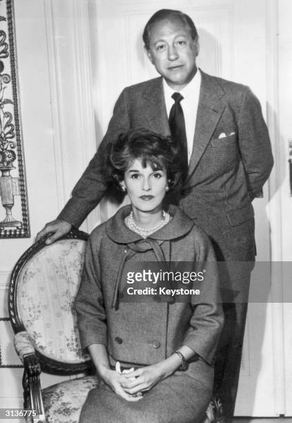William Paley, the chairman of American broadcasters CBS, with his wife, Babe, in Denmark.