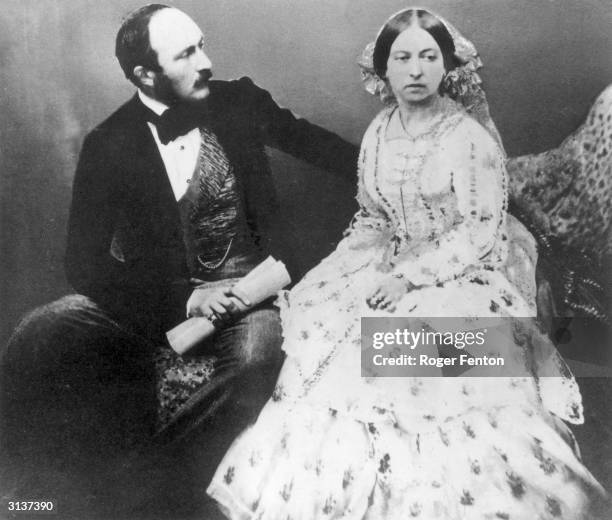 Queen Victoria and Prince Albert , five years after their marriage.