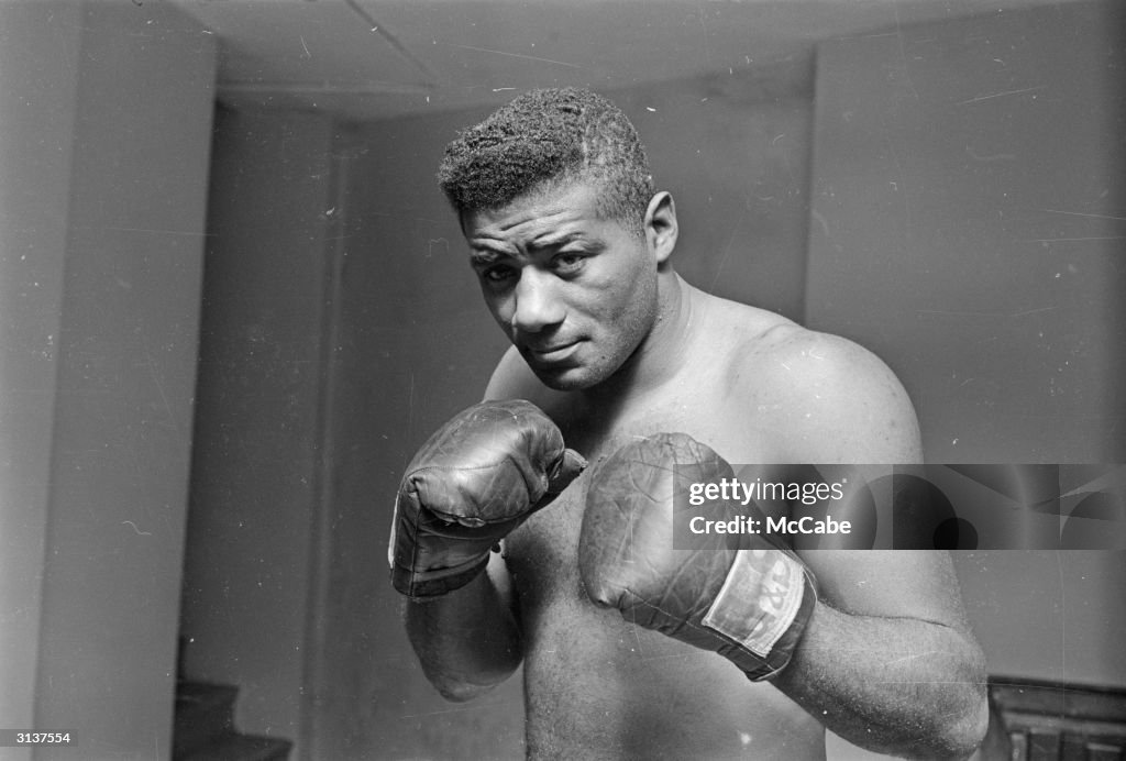 Floyd Patterson Robe American boxing champion Floyd Patterson in training for his upcoming ...
