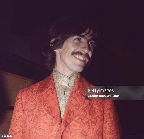 Singer, songwriter and guitarist George Harrison of the Beatles.