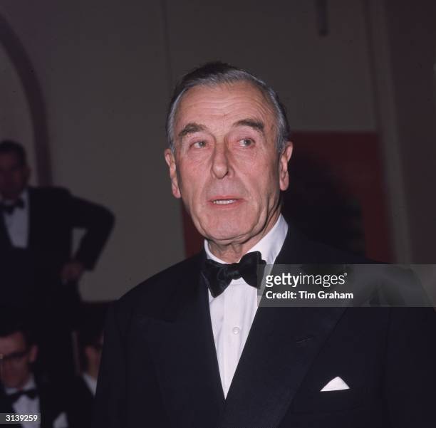 Earl Mountbatten attends the preview of a television series at the Imperial War Museum in London.