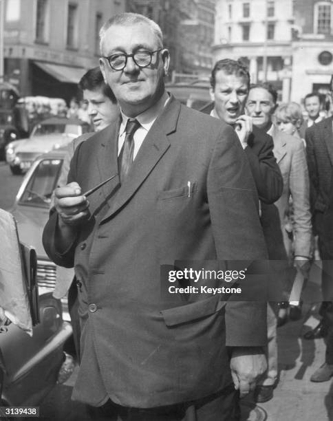 Kempton Bunton of Newcastle outside Bow Street Magistrates Court where he is to answer charges of stealing the portrait of the Duke of Wellington by...