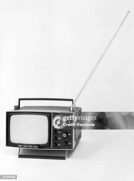 The latest model of the Sony Micro Television which can be operated by batteries.