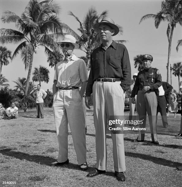 On the left, the Duke of Windsor at the Seminole Golf Club, Palm Beach.