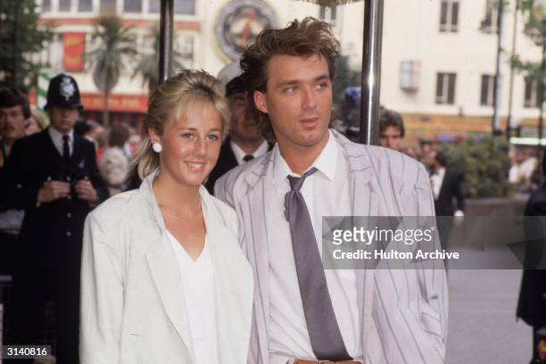 English actor and musician in the New Romantic pop group, Spandau Ballet, Martin Kemp, with his wife Shirlie Holliman, one half of the duo Pepsi and...