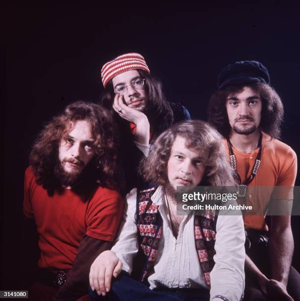 British folk group Jethro Tull, led by flautist, guitarist, singer and songwriter Ian Anderson.