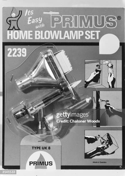 Home blow lamp set in a sealed pack.