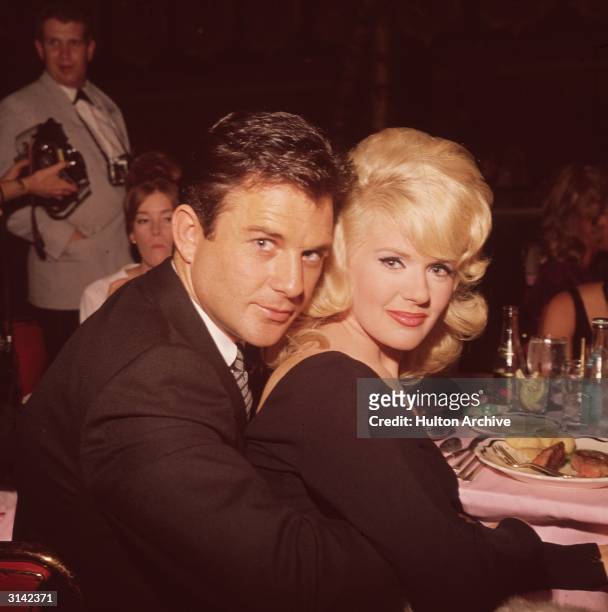 Singer and actress Connie Stevens with her first husband James Stacey to whom she was married from 1963