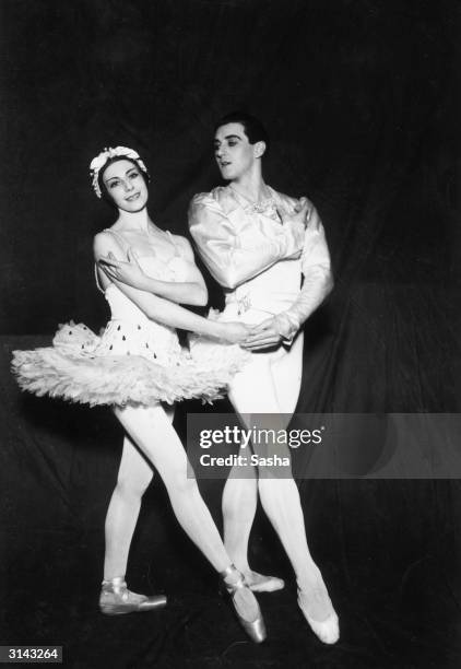 Alicia Markova and Anton Dolin in the ballet 'Mother Goose'. Markova co-founded the London Festival Ballet in 1949 with Dolin.