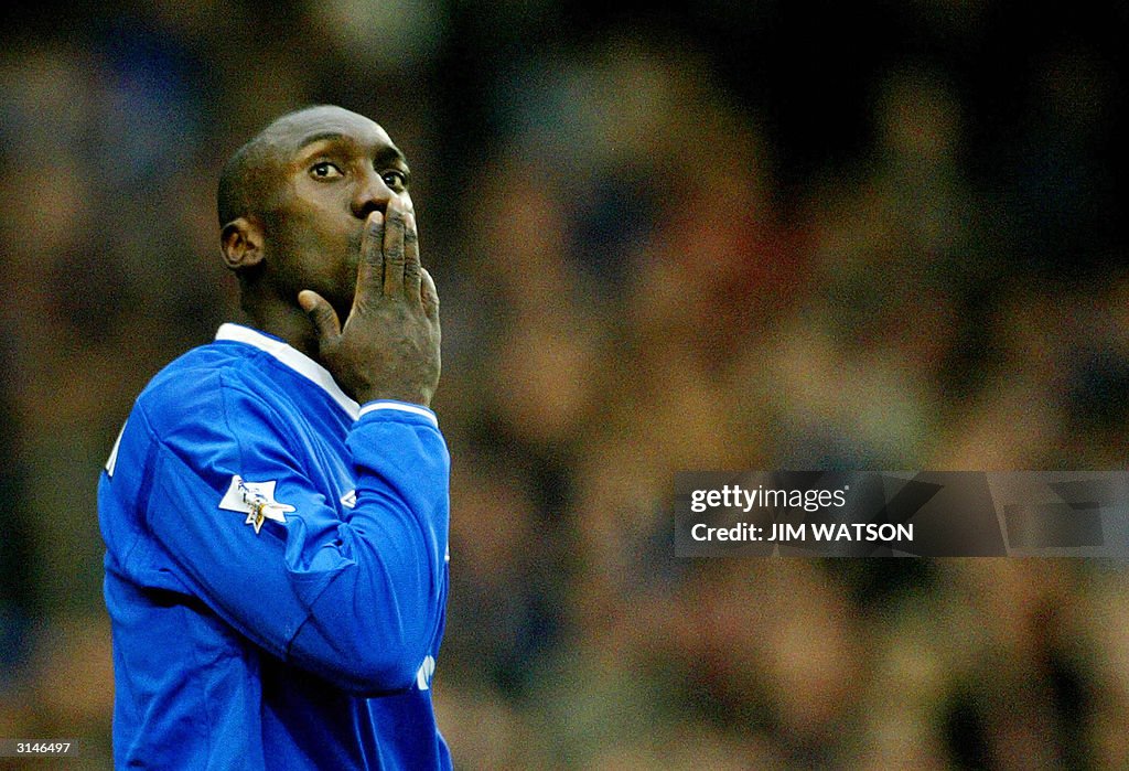 Chelsea's Jimmy Hasselbaink blows a kiss