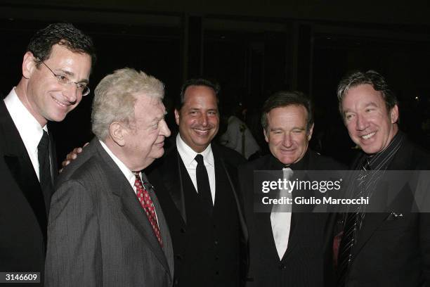 Bob Saget, Rodney Dangerfield, Jon Lovitz, Robin Williams and Tim Allen attend the 13th Annual "Cool Comedy-Hot Cuisine" Benefit for the Scleroderma...