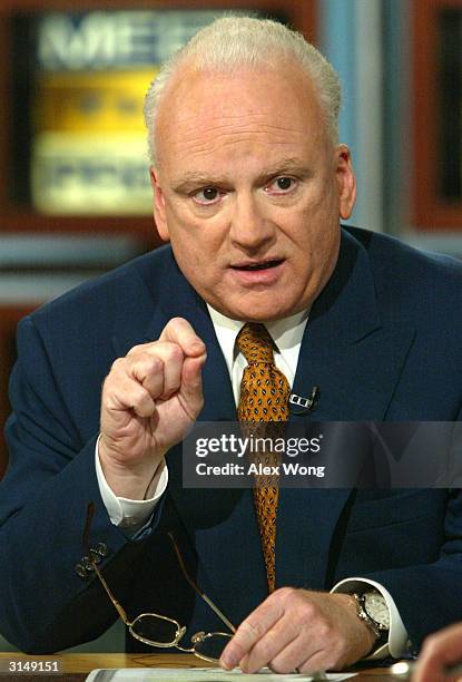 Former White House counterterrorism advisor Richard Clarke speaks on NBC's "Meet the Press" March 28, 2004 during a taping at the NBC studios in...