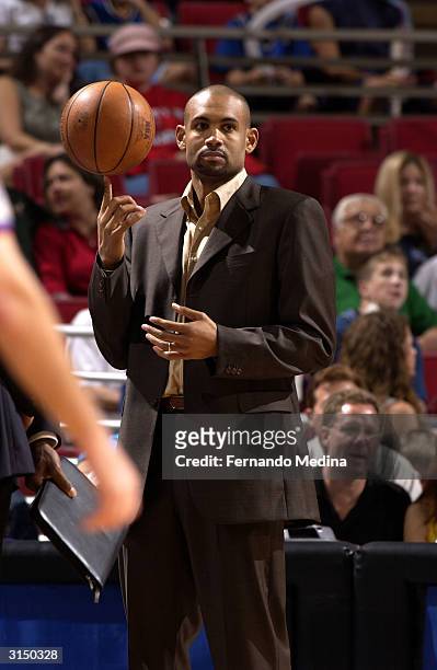 Grant Hill of the Orlando Magic during the game against the Dallas Mavericks March 28, 2004 at TD Waterhouse Centre in Orlando, Florida. Note to...