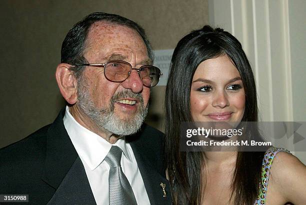 Bruce Bilson and actress Rachel Bilson attend the Academy of Television Arts and Sciences Foundation 25th Annual College Television Awards Gala at...