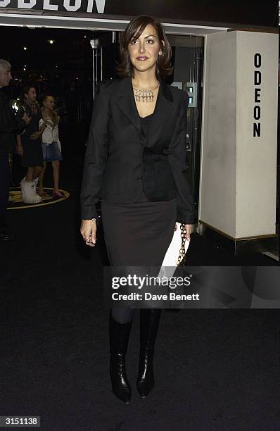 Natasha Caine attends the UK Premiere of "Gumball 3000" at the Odeon cinema in Leicester Square on November 21, 2003 in London.