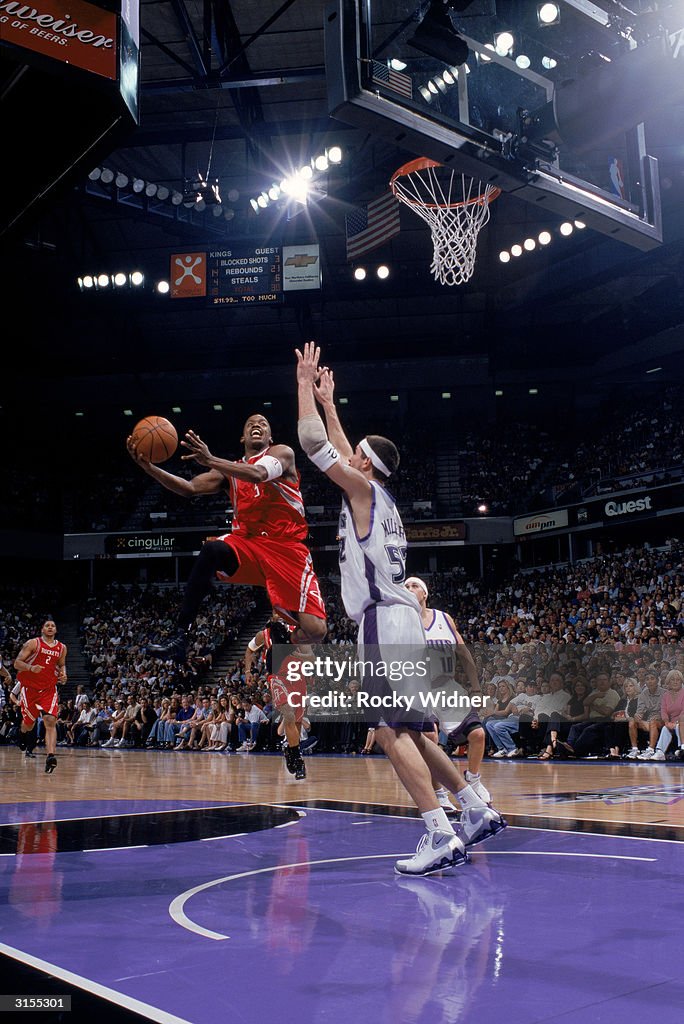 Francis Houston Rockets Steve Francis of the Houston Rockets drives to the basket against ...