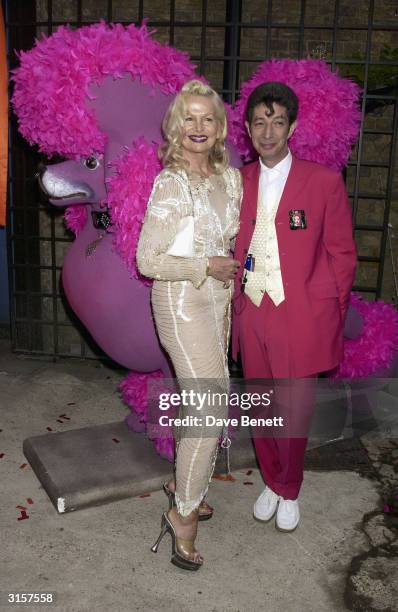 Jibby Beane and artist attend the opening night of the Fashion Museum in Bermondsey on May 9, 2003 in London.