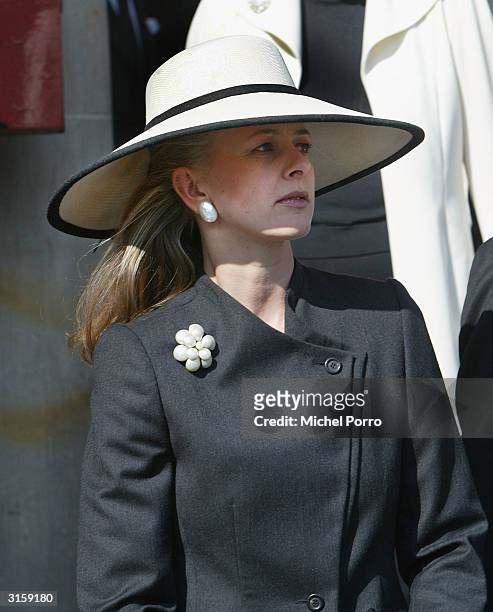 Mabel Wisse Smit, who will marry Prince Johan Friso on April 24th, makes her way to the funeral of the Queen Mother Princess Juliana at Nieuwe Kerk...