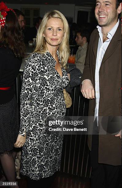 Ulrika Jonsson with her husband Lance attend the opening night for Mathew Melons new shop "Harry's" at the fifth floor in Harvey Nichols on November...